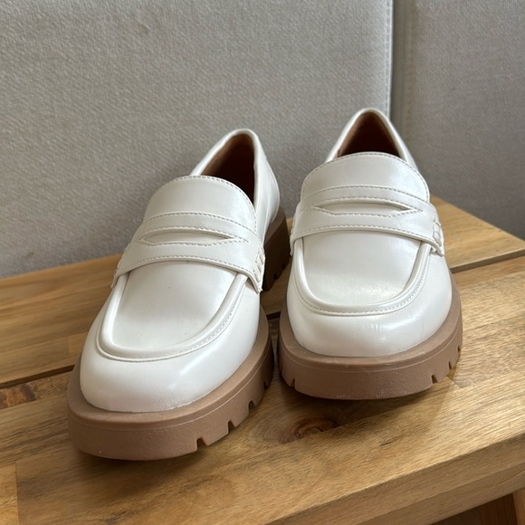 White Chunky Loafers - Picture 1 of 5